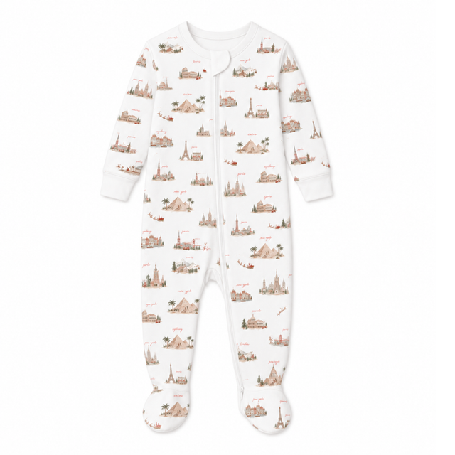 Santa's Christmas Journey Zipper Romper