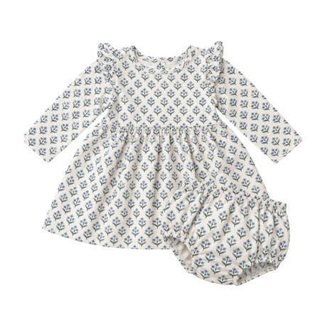 Baby Classic Ruffle Dress + Bloomer Set in Olive Grove - Sammy + Nat - Sammy+Nat store