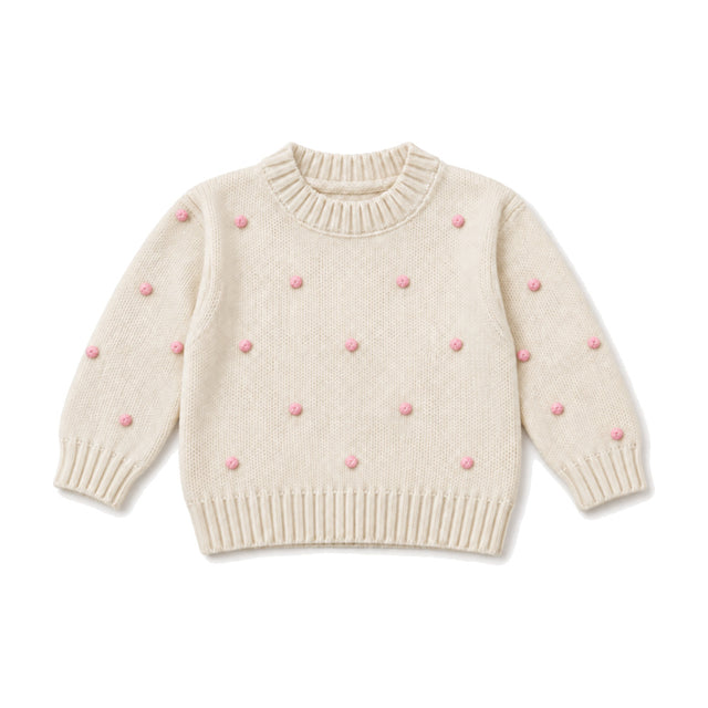 Baby Penny Dot Sweater in Blush - Sammy + Nat - Sammy+Nat store