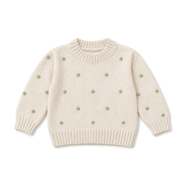 Baby Penny Dot Sweater in Sage - Sammy + Nat - Sammy+Nat store