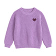 Baby Shelley Knit Sweater in Lavender/Mauve Heart - Sammy + Nat - Sammy+Nat store