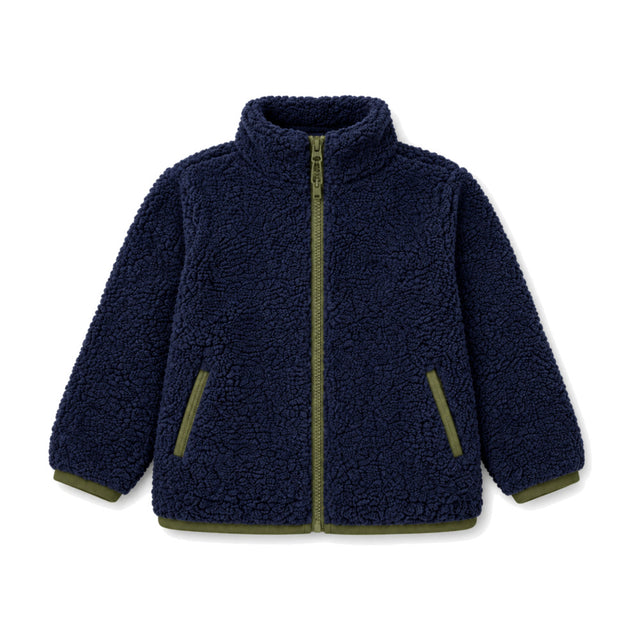 Kids Jagger Fleece Jacket in Navy/Green Heritage - Sammy + Nat - Sammy+Nat store
