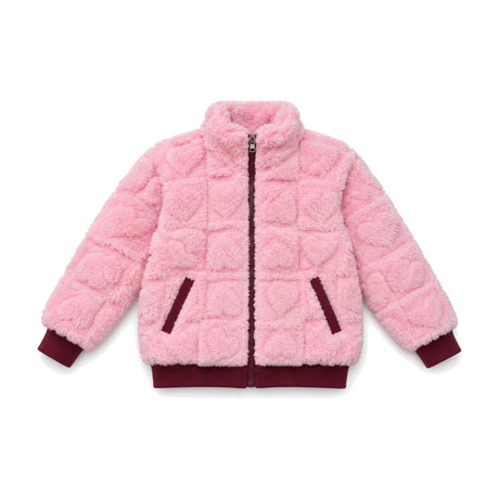 Kids Janie Fleece Jacket in Fleece Hearts - Sammy + Nat - Sammy+Nat store