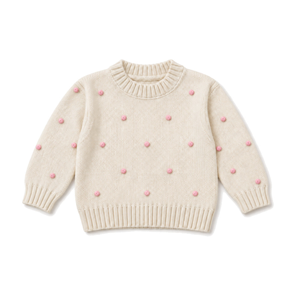 Kids Penny Dot Sweater in Blush - Sammy + Nat - Sammy+Nat store