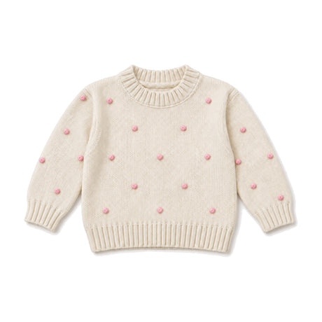 Kids Penny Dot Sweater in Blush - Sammy + Nat - Sammy+Nat store
