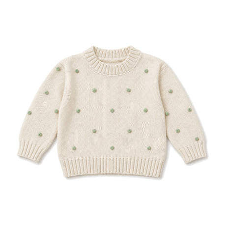Kids Penny Dot Sweater in Sage - Sammy + Nat - Sammy+Nat store