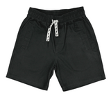 Passport Shorts in Black Twill