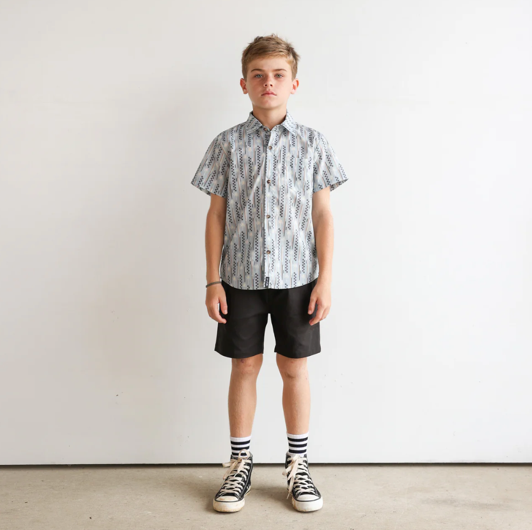 Passport Shorts in Black Twill