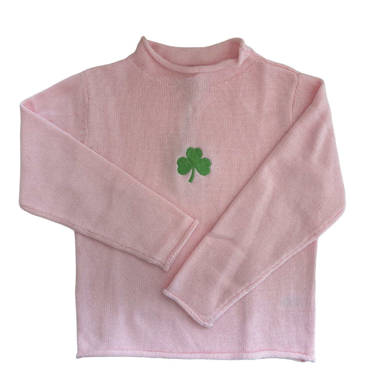 Shamrock Rollneck Sweater in Pink