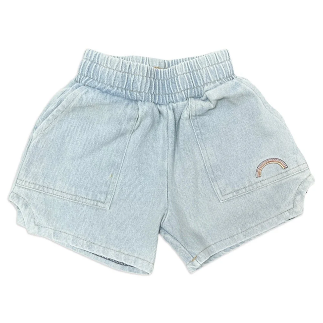 Shaved Ice Donna Shorts in Stonewash Denim/Multi front