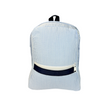 blue backpack on white background