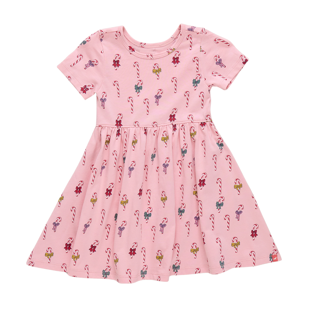 pink candy cane dress Organic Waffle Simple Dress & Bloomer, Pink Candy Cane SpearmintLOVE