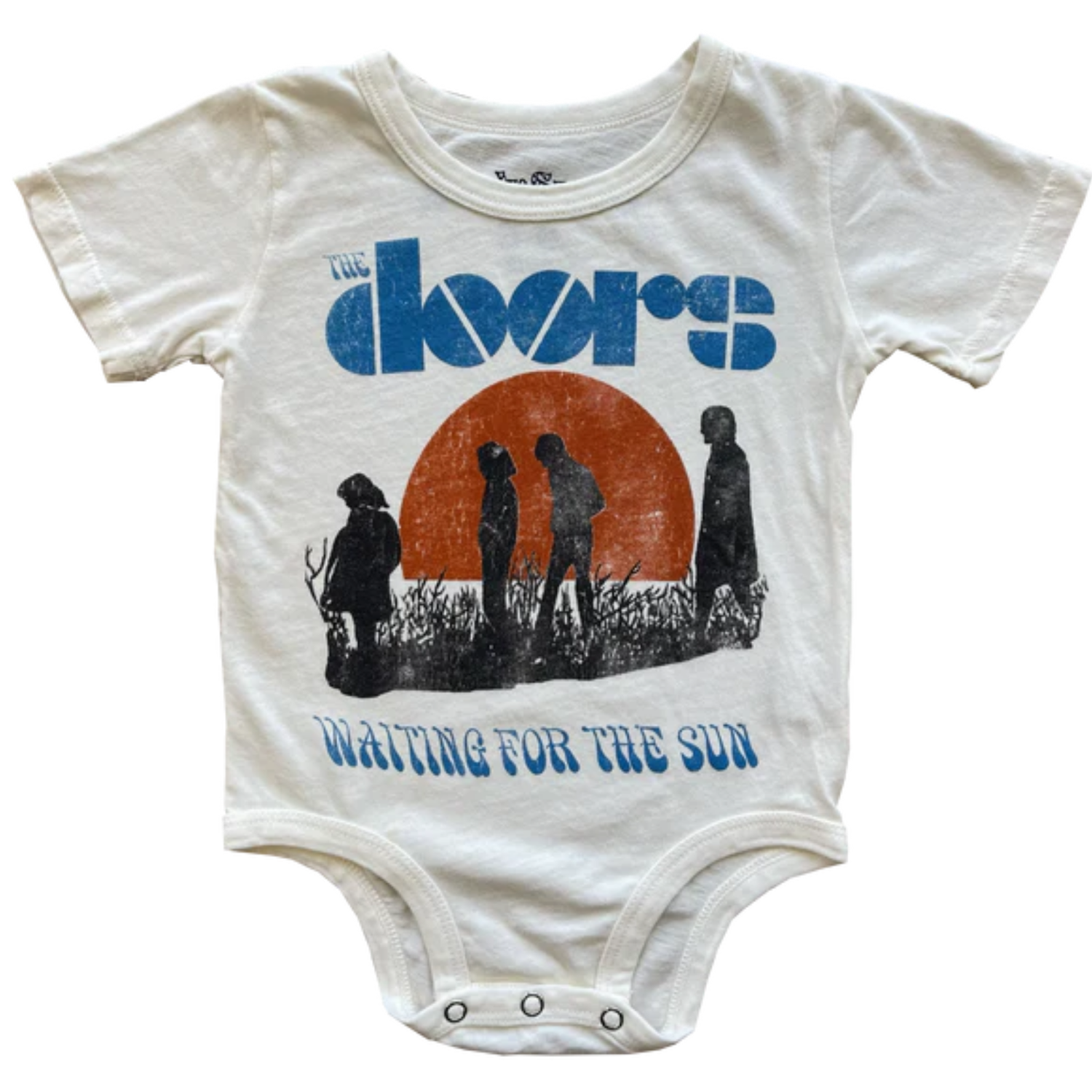 The Doors Sun Short Sleeve Onesie in Vintage White