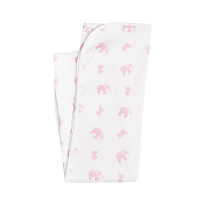 Tiny Elephant Blanket in Pink