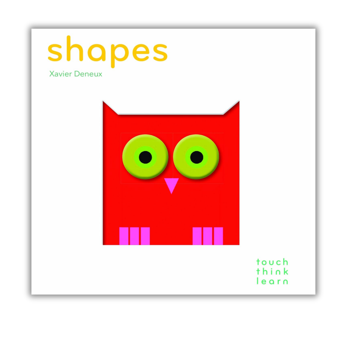 White book with red owl on white background