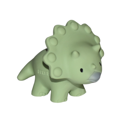 Triceratops Natural Rubber Teether, Rattle & Bath Toy
