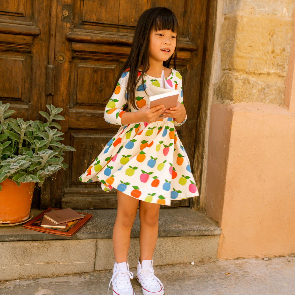 Twirl Dress in Apples