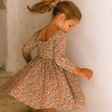 Twirl Dress in Crimson Flora