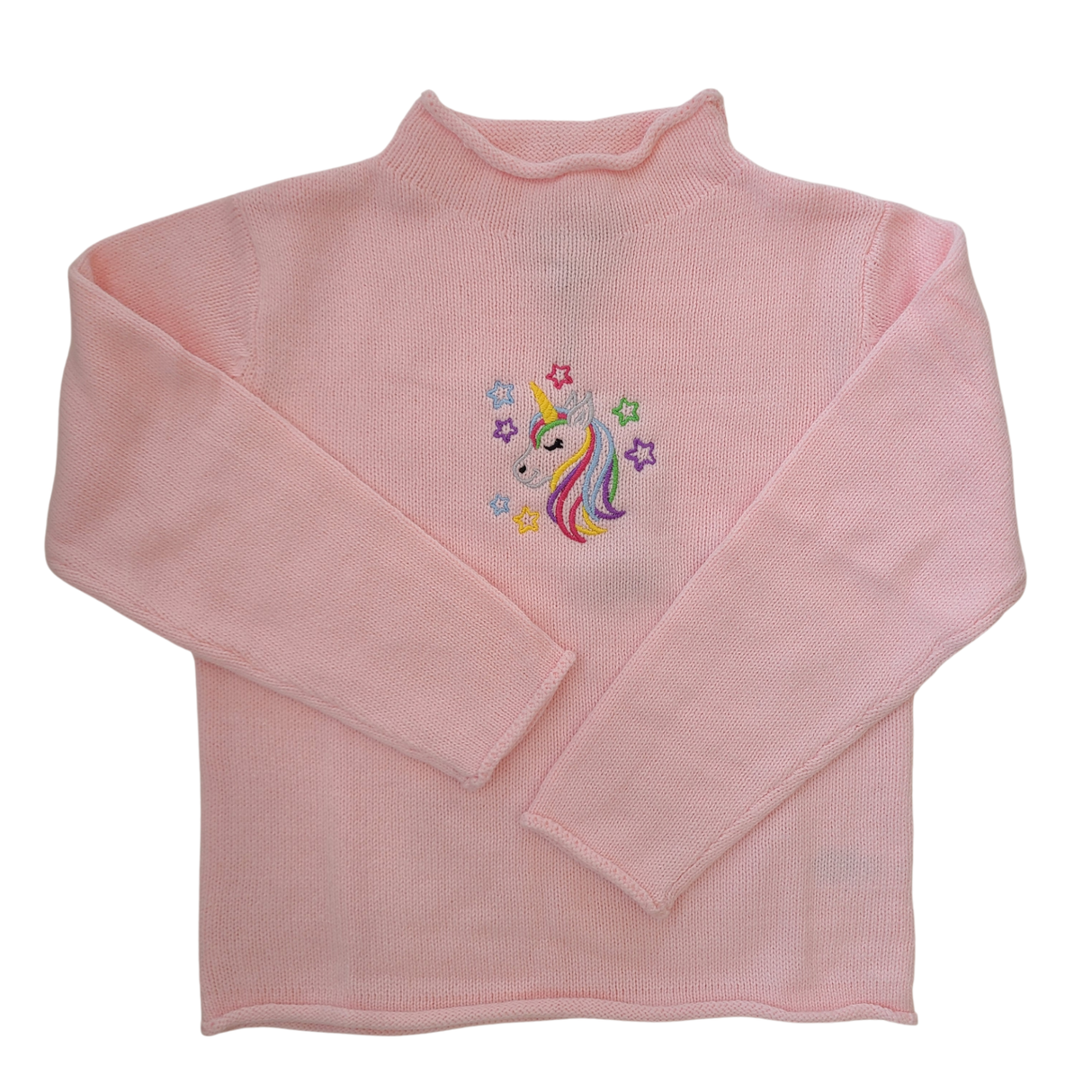Unicorn Rollneck Sweater in Pink