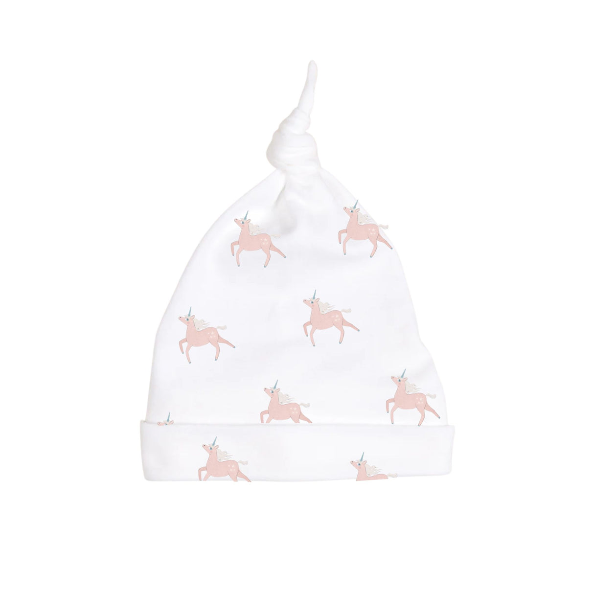 Unicorn in the Sky Top-Knot Receiving Hat
