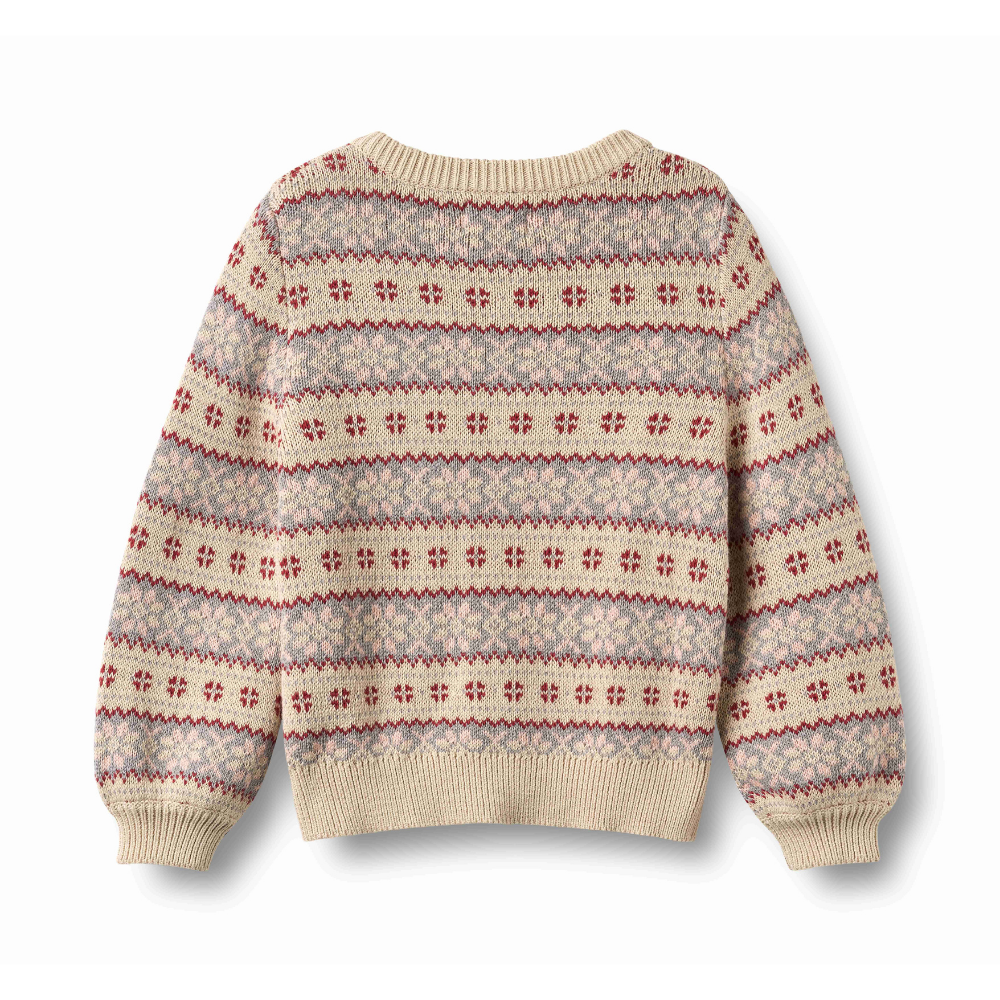 Vikki Jacquard Cardigan in Off White