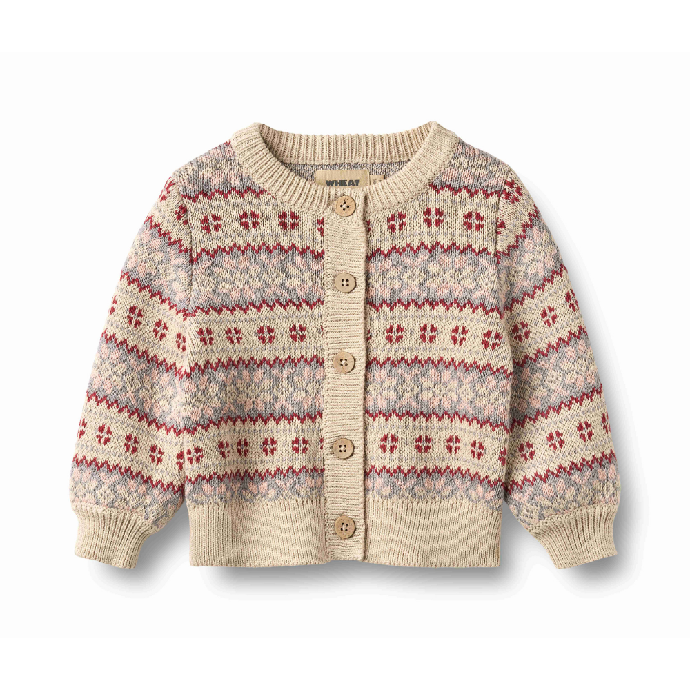 Vikki Jacquard Cardigan in Off White