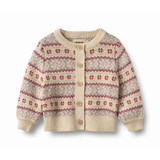 Vikki Jacquard Cardigan in Off White