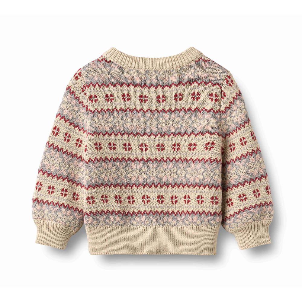 Vikki Jacquard Cardigan in Off White