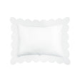 Scalloped Trim Pillow in White