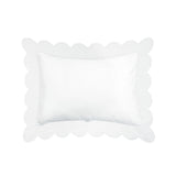 Scalloped Trim Pillow in White