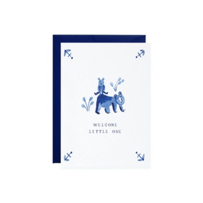 Welcome Little Bear Baby Petite Card