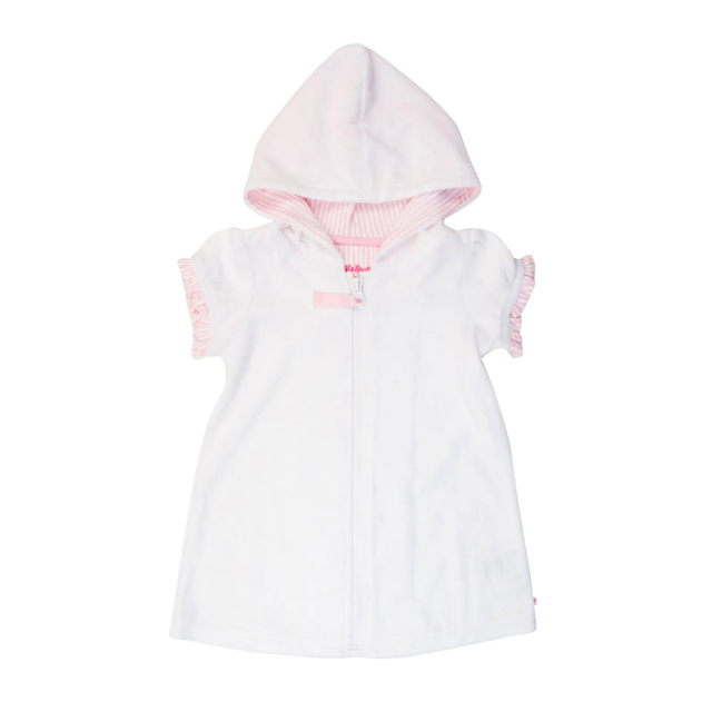 White Terry Full-Zip Cover Up