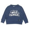 Wild child graphic pullover crewneck on a white background