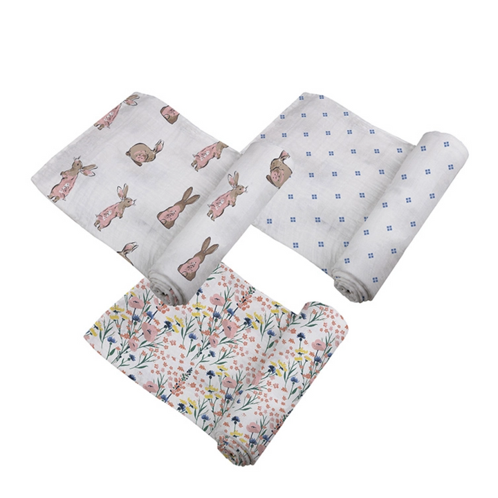 Wildflowers Bamboo Swaddles 3 different designs