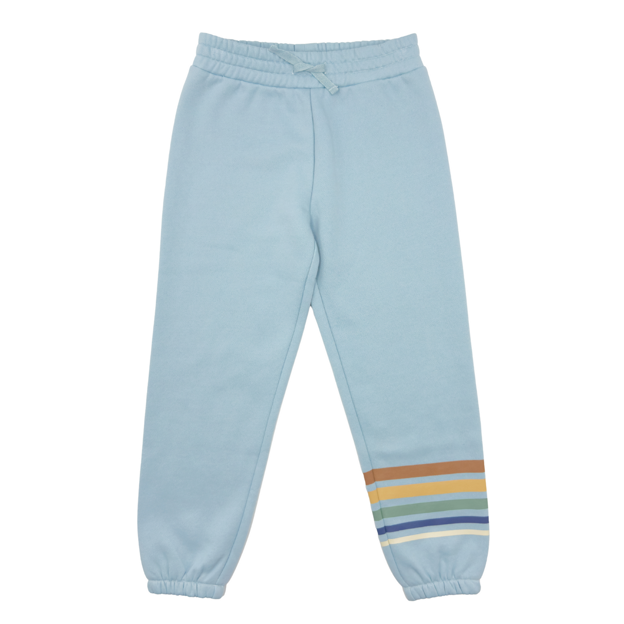 blue joggers on white background