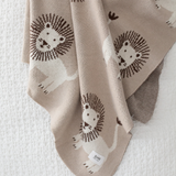Cozy Knit Baby Blanket - Lion March