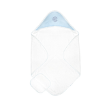Popcorn Baby Towel + Wash Set in Light Blue