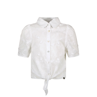 Winnie Flower Knot Blouse in Off White front