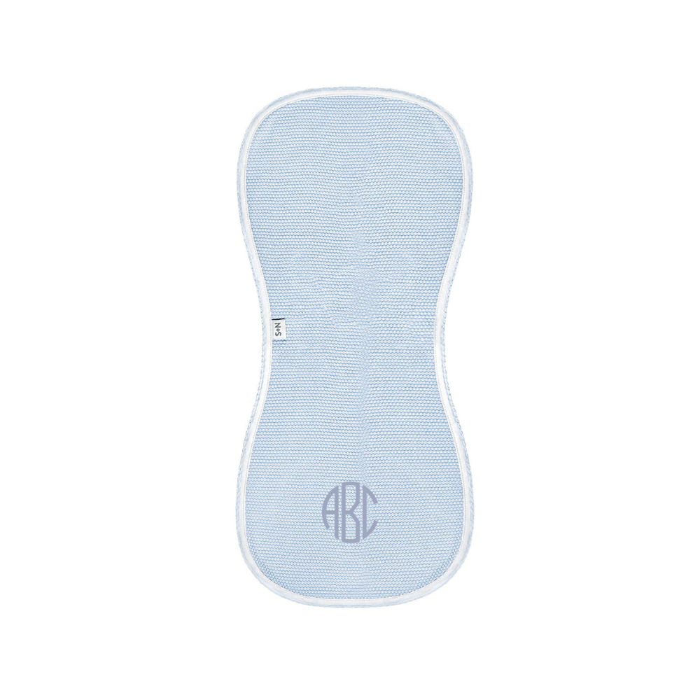 Popcorn Baby Burp Cloth in Light Blue