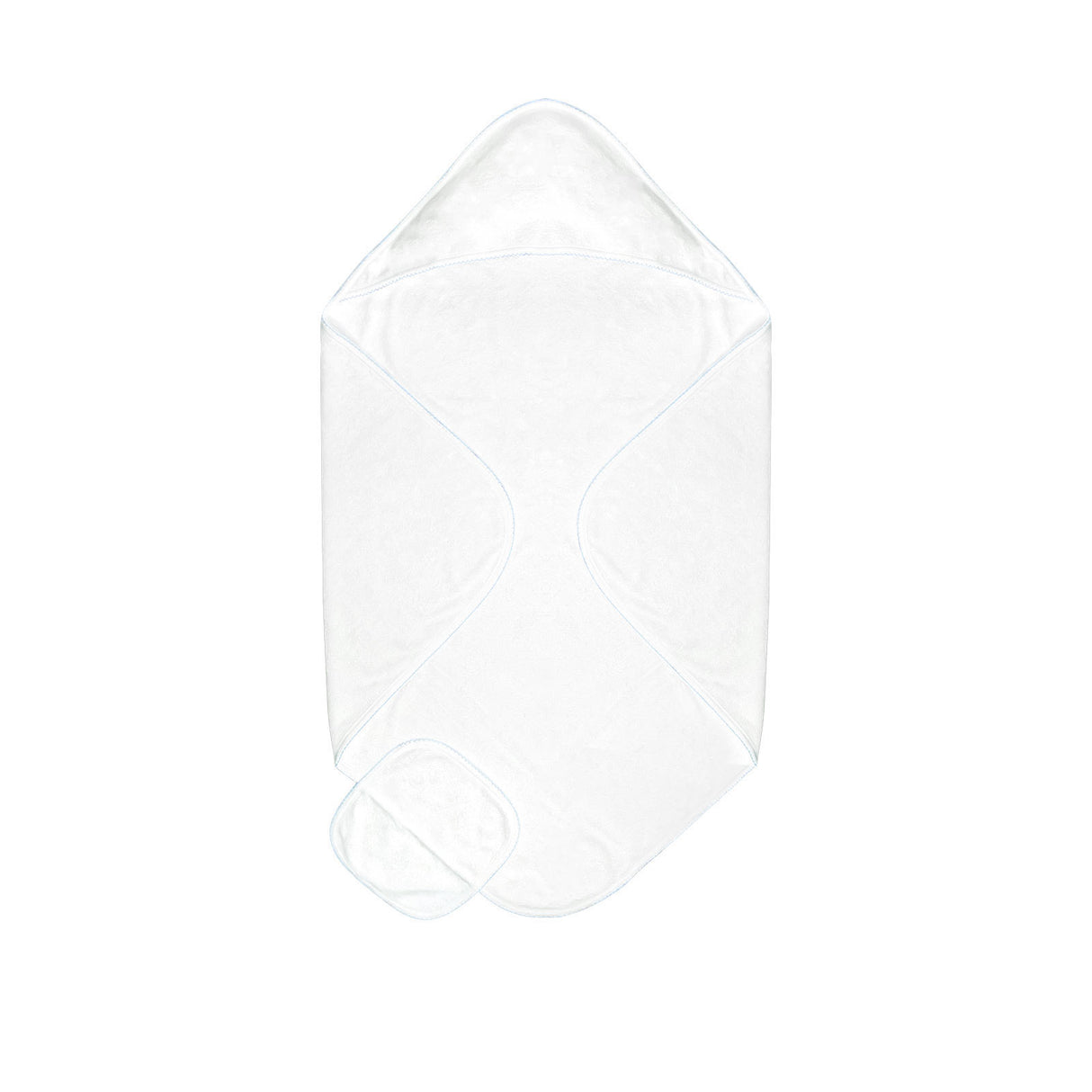 Terry/Picot Baby Towel + Wash Set in Light Blue