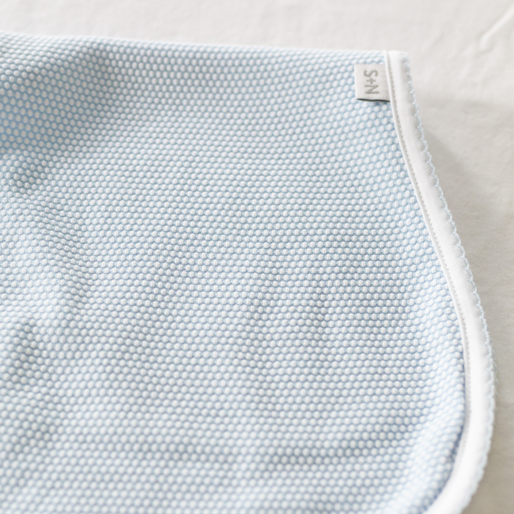 Popcorn Baby Burp Cloth in Light Blue
