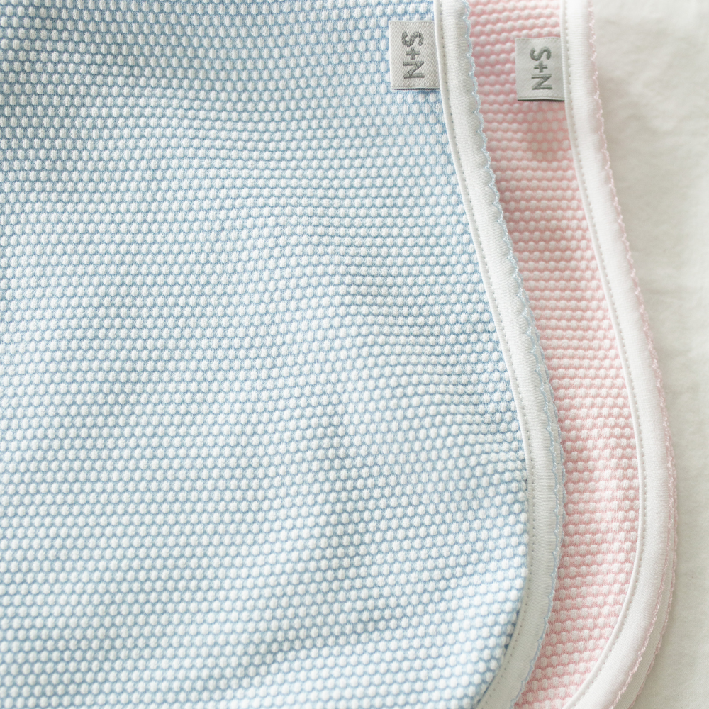 Popcorn Baby Burp Cloth in Light Pink