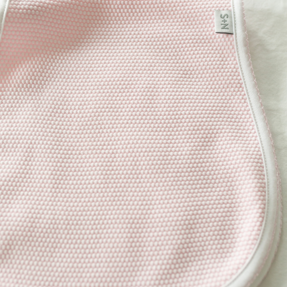 Popcorn Baby Burp Cloth in Light Pink