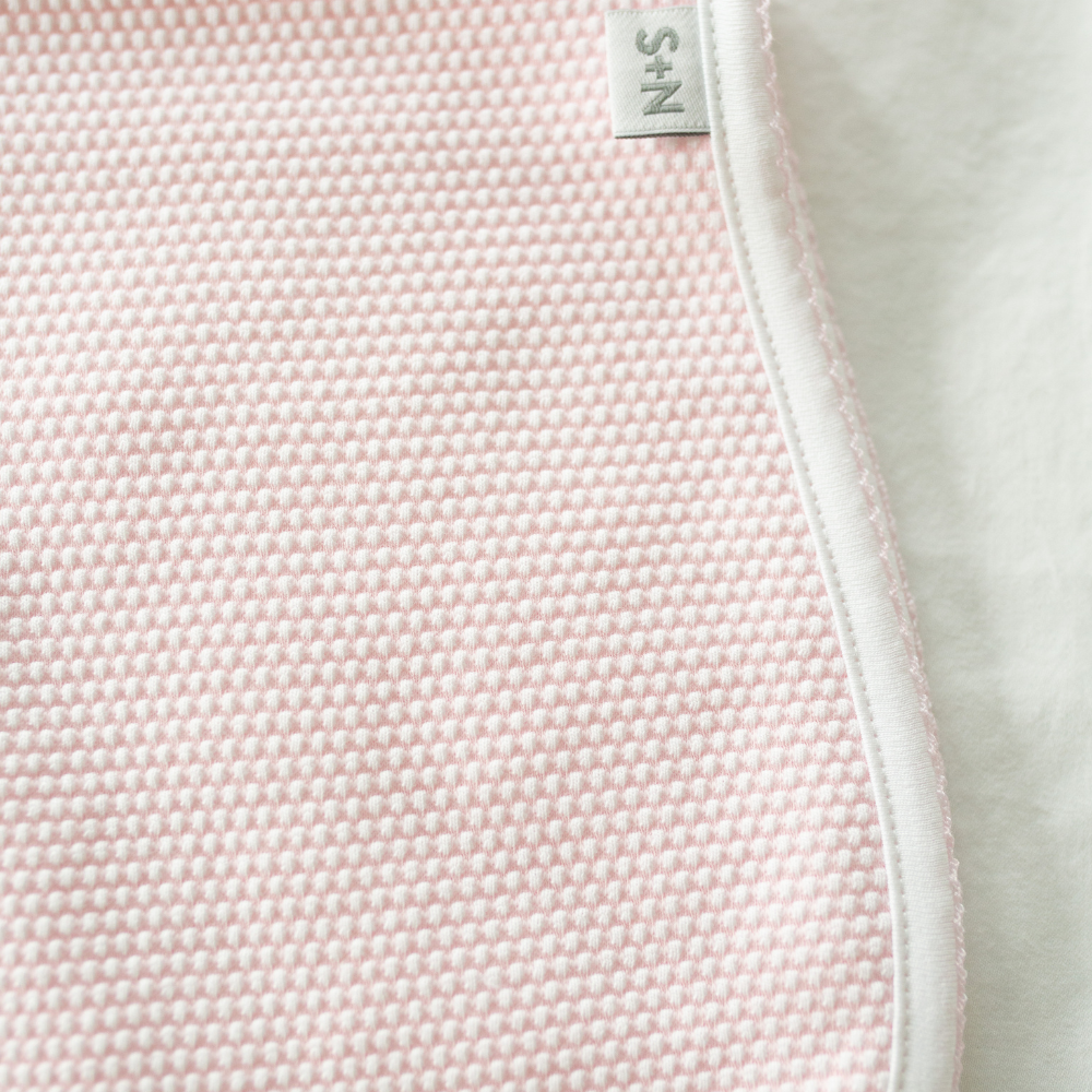 Popcorn Baby Burp Cloth in Light Pink