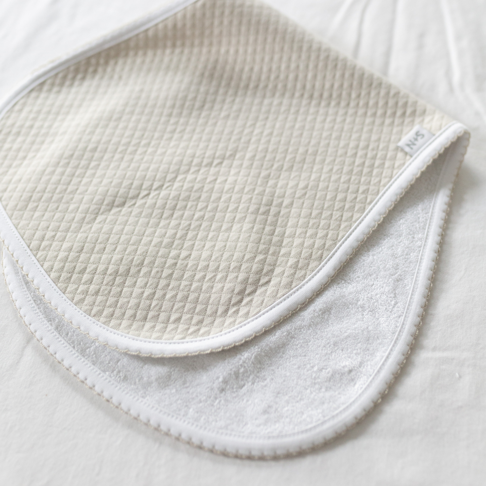 Diamond Baby Burp Cloth in Grey
