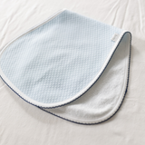 Diamond Baby Burp Cloth in Light Blue/Navy