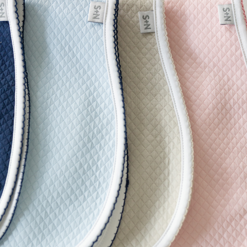 Diamond Baby Burp Cloth in Pink/Rosewood