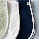 Diamond Baby Burp Cloth in White