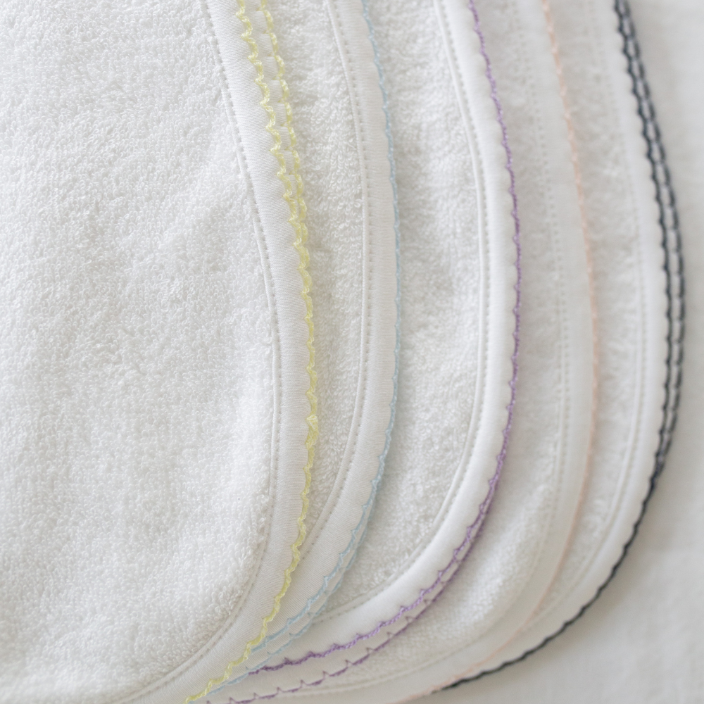 Terry/Picot Baby Burp Cloth in Yellow