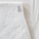 Terry/Picot Baby Burp Cloth in Light Pink